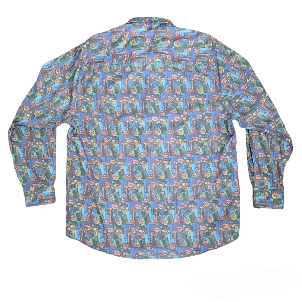 Franco Negretti shirt with cubist face print - Picture 3 of 11